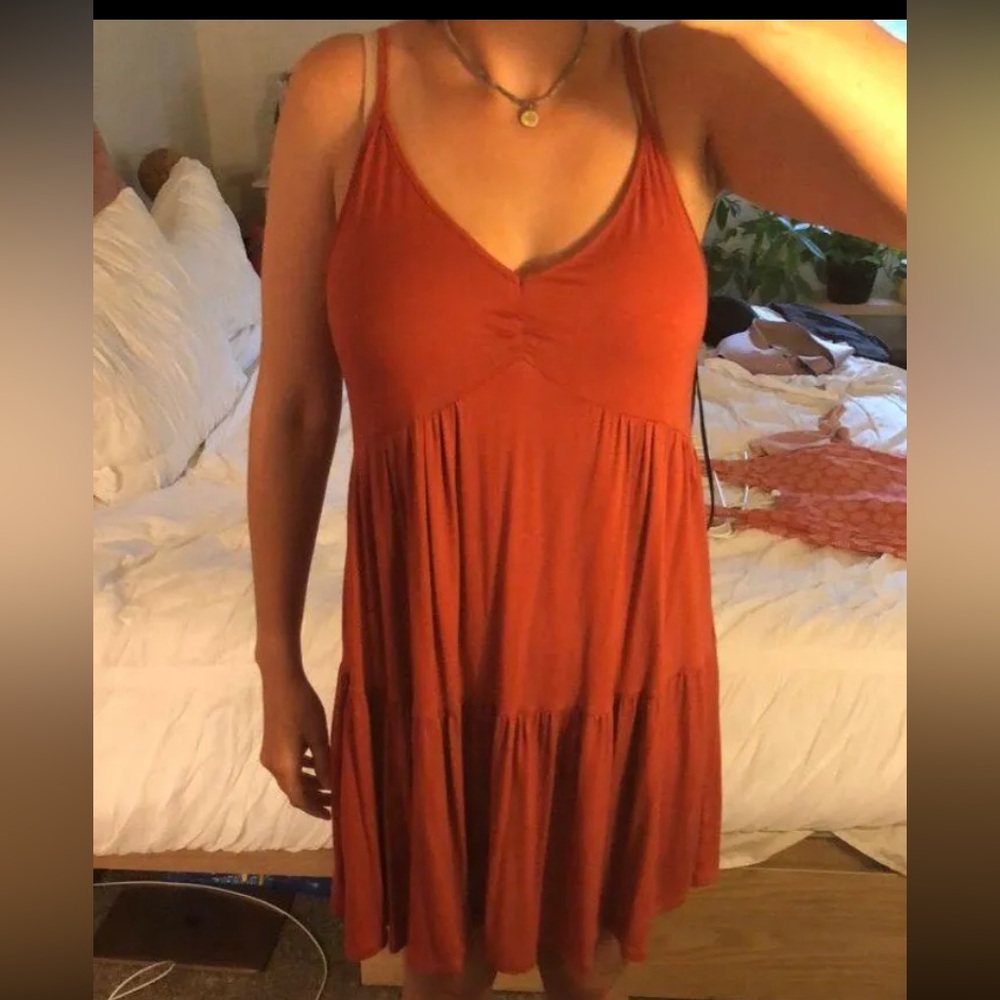 Rust strappy sundress